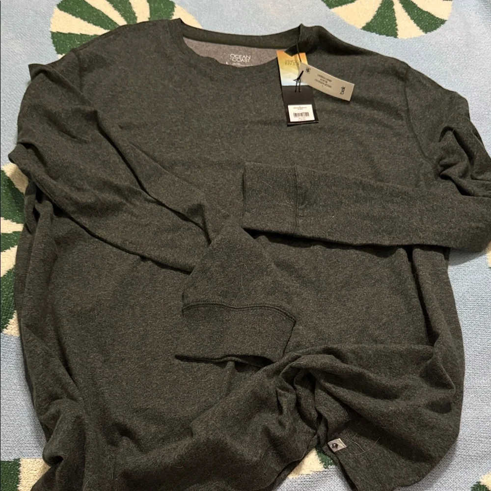Ocean and coast Dark Gray Long Sleeve Shirt - Picture 1 of 3